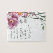 Waterverf wilde bloemen die de datum bewaren legpuzzel (Horizontaal)