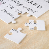 Waterverf wilde bloemen die de datum bewaren legpuzzel (Zijkant)