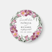 Waterverf wilde bloemen die de datum bewaren magneet (Voorkant)