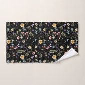 Waterverf wilde bloemen en vlinders patroon bad handdoek (Handdoek)