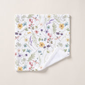 Waterverf wilde bloemen en vlinders patroon bad handdoek (Wasdoekje)