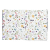 Waterverf wilde bloemen en vlinders patroon kussensloop (Achterkant)