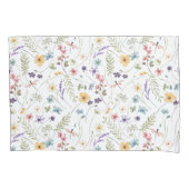 Waterverf wilde bloemen en vlinders patroon kussensloop (Voorkant)