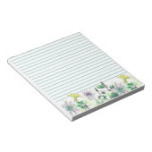 Waterverf Wilde bloemen Geel Columbine Botanisch Notitieblok (Schuin)