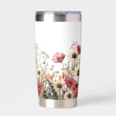 Waterverf wilde bloemen gepersonaliseerd geïsoleerde drinkbeker (Voorkant)