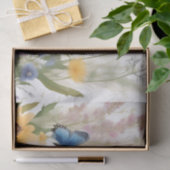 Waterverf Wilde Bloemen Grassen En Vlinders, Tissuepapier (Geschenk)