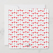 Waterverf, wilde bloemen in een hart feestdagenkaart (Achterkant)