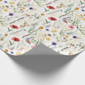 Waterverf Wilde Bloemen Inpakpapier (Hoek)