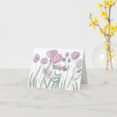 Waterverf Wilde bloemen Kaart (Gele Bloem)