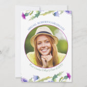 Waterverf wilde bloemen klasse van 2025 afstuderen kaart (Achterkant)