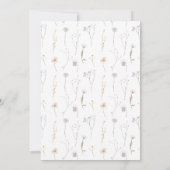 waterverf wilde bloemen kruisen doop uitnodiging (Achterkant)