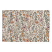 Waterverf wilde bloemen kussensloop (Achterkant)