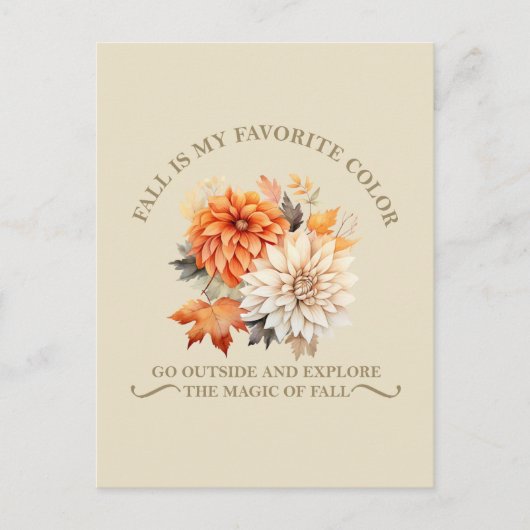 Waterverf wilde bloemen laat herfst herfstcitaten briefkaart (Voorkant)