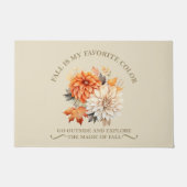 Waterverf wilde bloemen laat herfst herfstcitaten  deurmat (Voorkant)