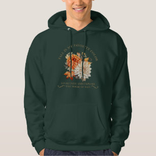 Waterverf wilde bloemen laat herfst herfstcitaten hoodie