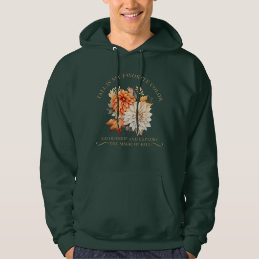 Waterverf wilde bloemen laat herfst herfstcitaten  hoodie (Voorkant)