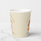 Waterverf wilde bloemen laat herfst herfstcitaten  papieren bekers (Links)