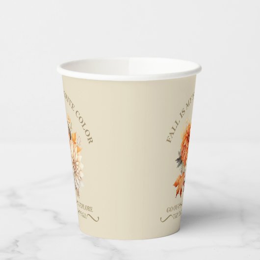 Waterverf wilde bloemen laat herfst herfstcitaten  papieren bekers (Links)