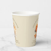 Waterverf wilde bloemen laat herfst herfstcitaten  papieren bekers (Rechts)