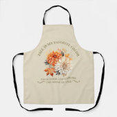 Waterverf wilde bloemen laat herfst herfstcitaten  schort (Voorkant)