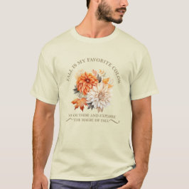 Waterverf wilde bloemen laat herfst herfstcitaten  t-shirt