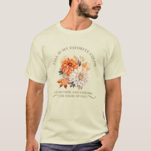 Waterverf wilde bloemen laat herfst herfstcitaten  t-shirt
