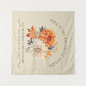 Waterverf wilde bloemen laat herfst herfstcitaten  wandkleed (Voorkant (horizontaal))