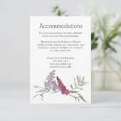 Waterverf wilde bloemen lavender Floral Informatiekaartje (Staand voorkant)