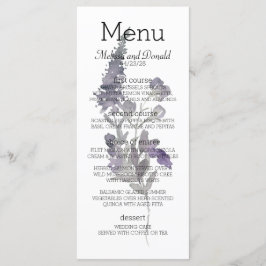 Waterverf wilde bloemen lavender Floral Menu