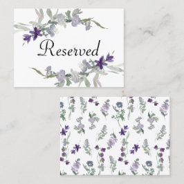 Waterverf wilde bloemen lavender Floral Plaatskaartje