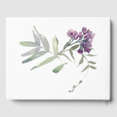 Waterverf wilde bloemen lavender Floral Wedding Gastenboek (Achterkant)