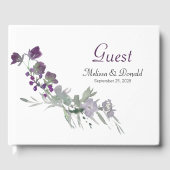 Waterverf wilde bloemen lavender Floral Wedding Gastenboek (Voorkant)