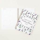 Waterverf wilde bloemen lavender Floral Wedding Planner (Display)