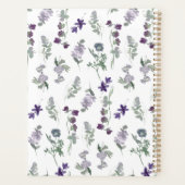 Waterverf wilde bloemen lavender Floral Wedding Planner (Achterkant)