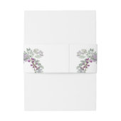 Waterverf wilde bloemen lavender Floral Wedding Uitnodigingen Wikkel (Achterkant Voorbeeld)