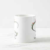 Waterverf wilde bloemen letter S witte koffie mok (Center)