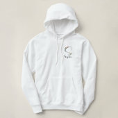 Waterverf wilde bloemen letter S zwart Hoodie (Design voorkant)