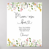 Waterverf wilde bloemen Mam-osa Poster (Voorkant)