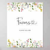 Waterverf wilde bloemen minimalistisch poster (Voorkant)