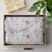 Waterverf wilde bloemen op witte achtergrond tissuepapier (Geschenk)