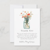 Waterverf wilde bloemen papavers sympathie begrafe bedankkaart (Voorkant)