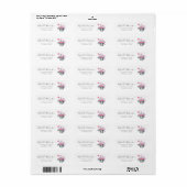 Waterverf wilde bloemen Parijse bruiloft Etiket (Full Sheet)