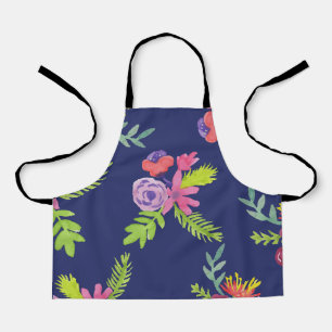 Waterverf Wilde Bloemen Patroon Schort