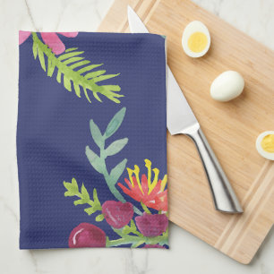 Waterverf Wilde Bloemen Patroon Theedoek