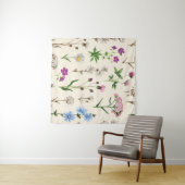 Waterverf wilde bloemen patroon. wandkleed (In Situ (horizontaal))