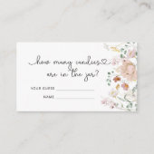 Waterverf wilde bloemen raden hoeveel snoepjes informatiekaartje (Voorkant)