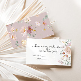 Waterverf wilde bloemen raden hoeveel snoepjes informatiekaartje