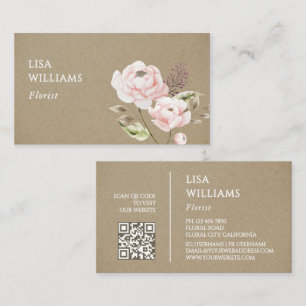 Waterverf Wilde Bloemen Roestig Visitekaartje