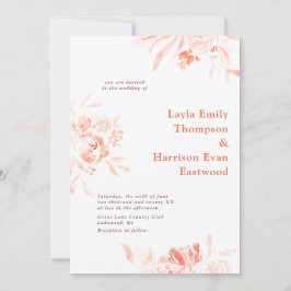 Waterverf Wilde bloemen Roze bloei Weddenschap Inv Kaart