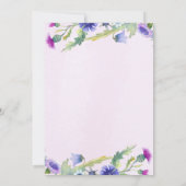 Waterverf wilde bloemen roze Moederdag brunch Kaart (Achterkant)